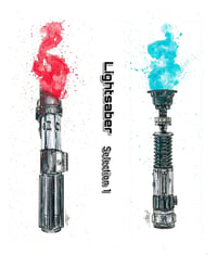 Image 1 of Lightsaber Selection 1 - Obi Wan / Vader Art Prints