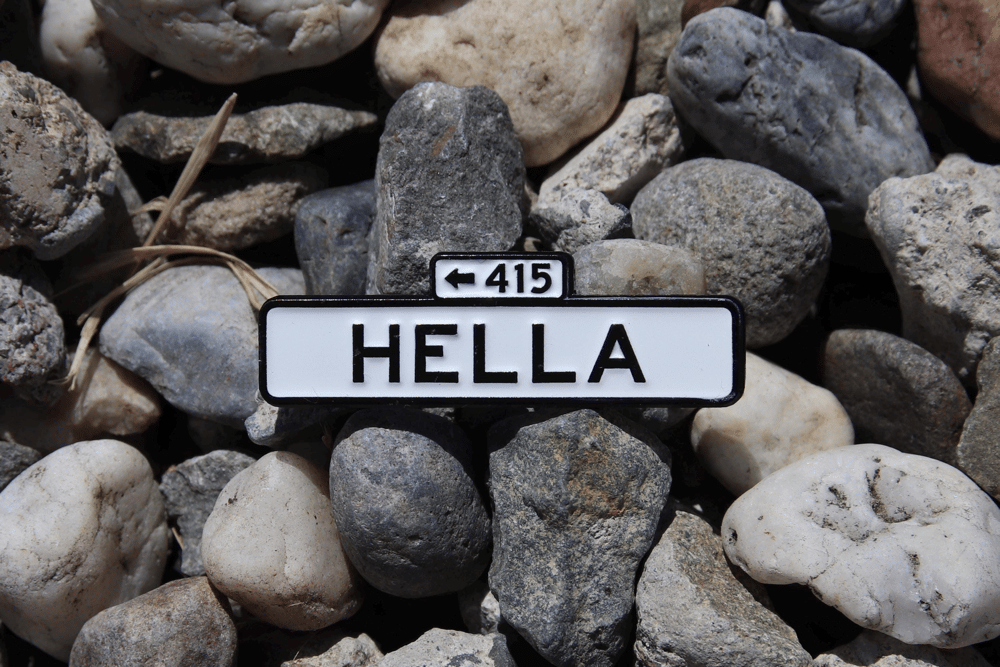 Image of San Francisco Street Sign Hella Enamel Pin