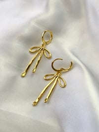 Image 3 of Hoop huggie Bows