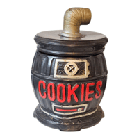 Image 1 of Black Belly Stove Ceramic Cookie Jar by Mugsroyale