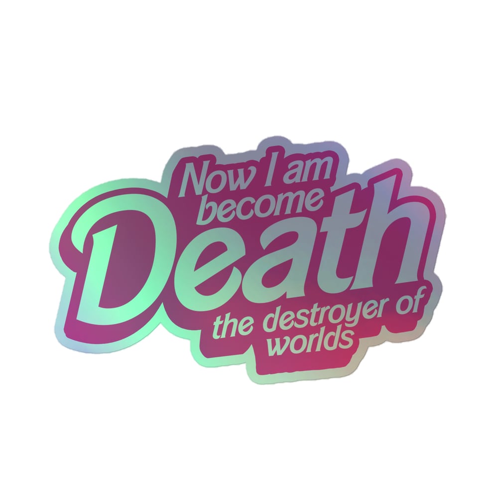 Image of Become Death holographic stickers