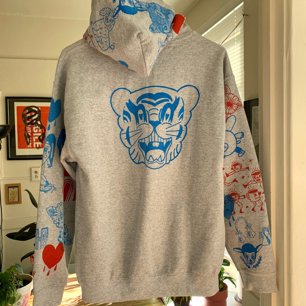 Image of "Red and Blue Freestyle" hoodie (M)