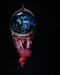 Image 1 of Alien Galaxy Eye, twisted tongue pendant, ooak