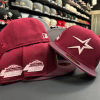Image 3 of New Era 59Fifty Maroon- Cardinal “The Sweetheart”