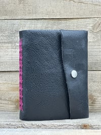 Image 2 of Medium Leather Woven Chain Stitch Blank Book