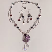 Image 1 of Crescent Blooms (Necklace and earrings set)