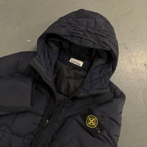 Image of AW 2018 Stone Island Garment Dyed Crinkle Reps NY Down jacket, size large