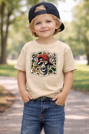 Image of Boy Camo Deer Tee 