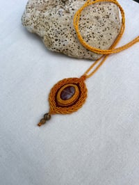 Image 2 of Macrame necklace with noreena stone