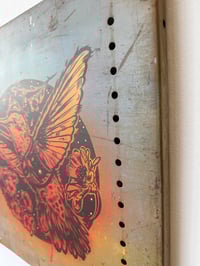 Image 3 of The Night Was Just Hummin' on Salvaged Metal