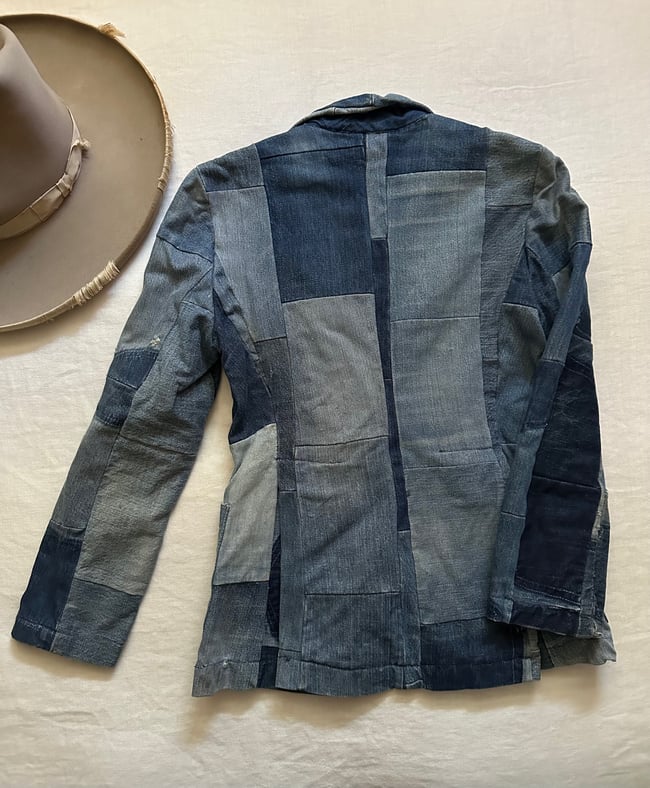 early 70s denim patchwork custom jacket
