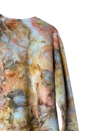 Image 9 of L Unisex Ring Spun Cotton Blend Crew Sweatshirt in Sedona Watercolor Ice Dye