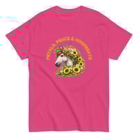 Image 13 of Unisex classic tee, Petals, Peace and Hoofbeats Horse Lovers Tee