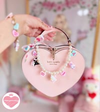 Image 2 of Valentine’s Day Kitty Candy Hearts Purse Chain