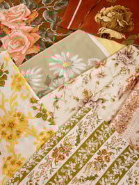 Image 5 of 'Meadow Lark' with Sleeves Mid-Century Vintage Rose Full Length Dress