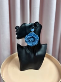 Image 1 of  Denim blossom earrings