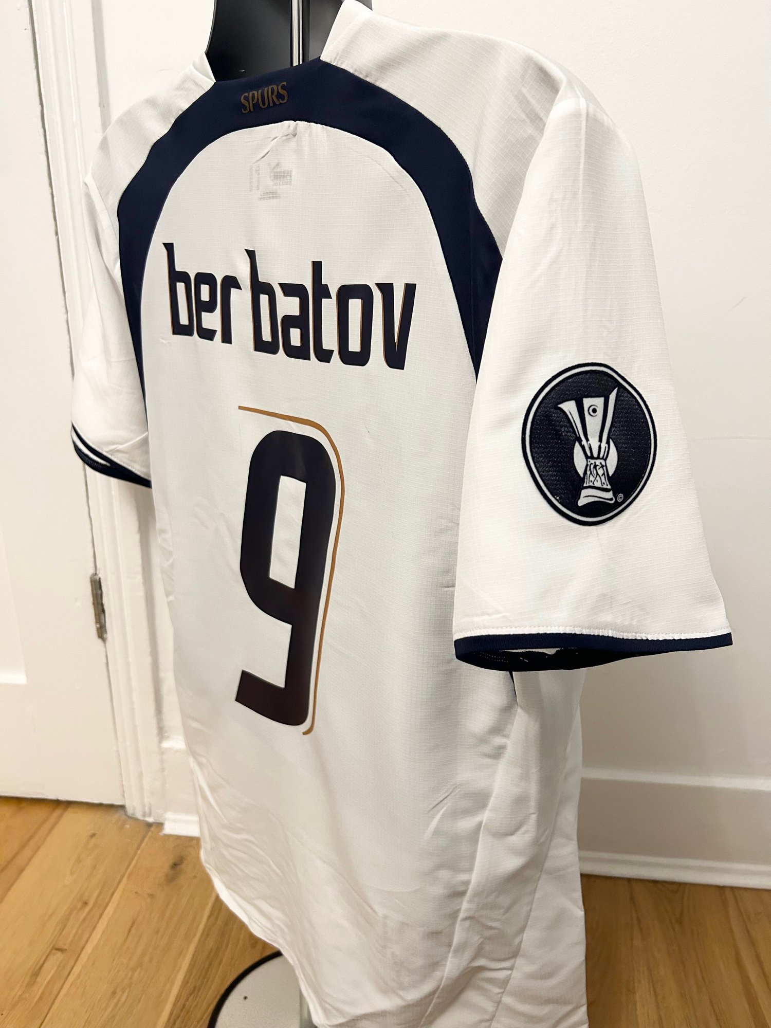 Image of NEW Tottenham Hotspur “BERBATOV 9” 2006/07 Home Shirt + UEFA patch (M)