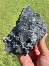 Image 1 of Transparent Phantom Fluorite On Druzy Quartz Matrix  #1803