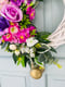 Image of 40cm White Wicker Purple / Pink