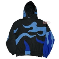 Image 1 of (M-L) Nike HoodieTribal Flame “Bluack" 650