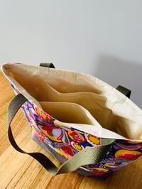 Image 4 of Fabric Tote - Bright Blue / Red / Yellow / Pink