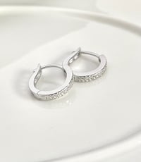 Image 4 of Crystal Huggie Earrings