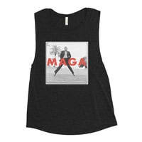 Image 2 of Young Trump Red MAGA Ladies’ Muscle Tank from PatriotsCo