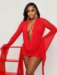 Image 4 of Drape mini dress 