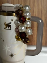 Image 3 of Starlight Shimmer Gold, Champagne and Cream Tumbler Straw Bauble