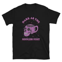 Dark as the Moonless Night Coffee Skull Mug Shirt