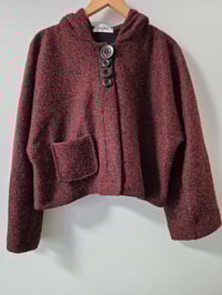 Image 3 of Kylie Jane Cropped Cape jacket-red/black 