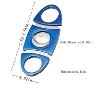 Image 2 of Royal Blue Mini Torch Lighter and Cutter Duet ( flame adjuster included )  