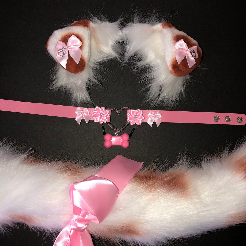 Brown/White Puppy Love Set *no plug*