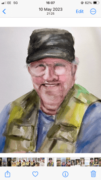 Image 2 of Custom watercolour portrait painting   A4