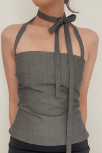 Image 3 of LARA TOP  ( Grey)