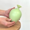 Spring Green Bud Vase with Flared Rim