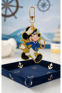 Captain Boy Mouse Glitter Charm