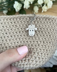 Image 3 of Wooly Sheep Stitch Markers for Crocheting and Knitting 