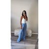 Blue Striped Linen Trousers 