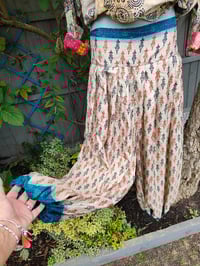 Image 1 of Milan Hareem/ Bloomer/ Balloon  trousers with matching head scarf -cream blue upto 14 uk