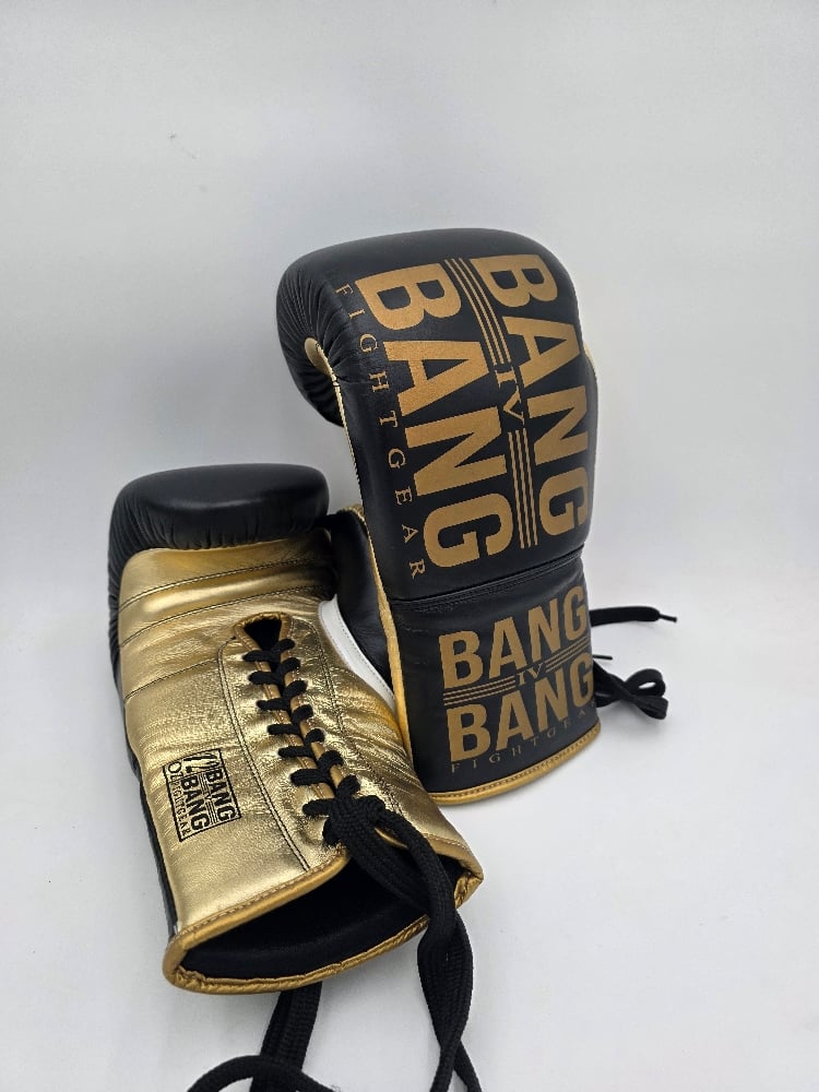 Image of Black and Gold Lace Ups