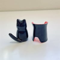 Image 6 of Count Dracula black cat ceramic figurine