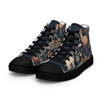 Image 8 of Woodland Creatures Boho Cottagecore Nature Inspired Women’s high top canvas shoes