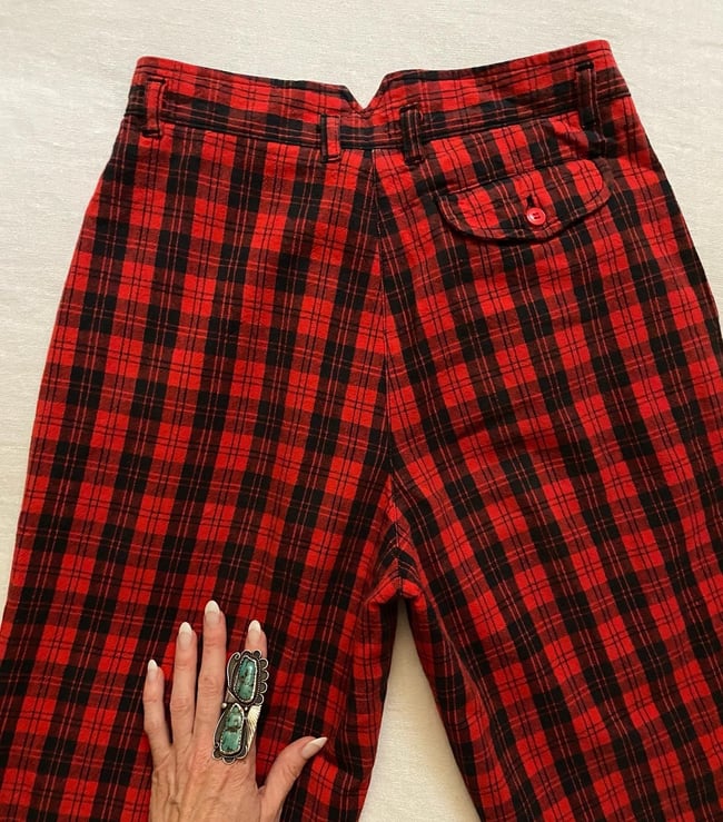 late 70s/ early 80s original punk plaid trousers 