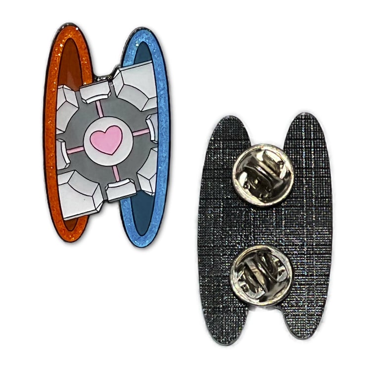 Companion Cube Portal - Enamel Pin