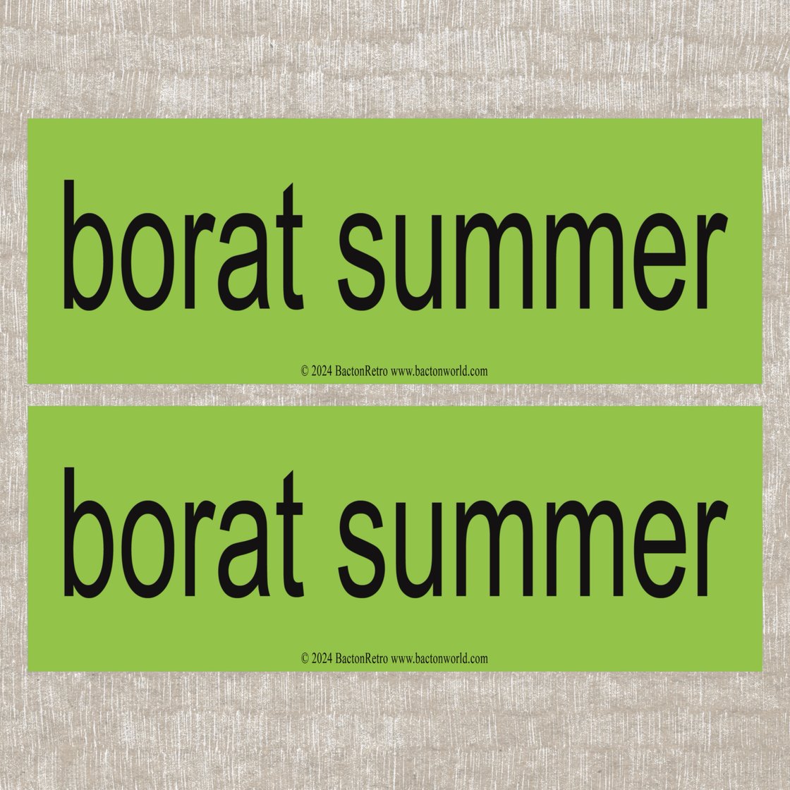 Image of Borat Summer - Bumper Stickers