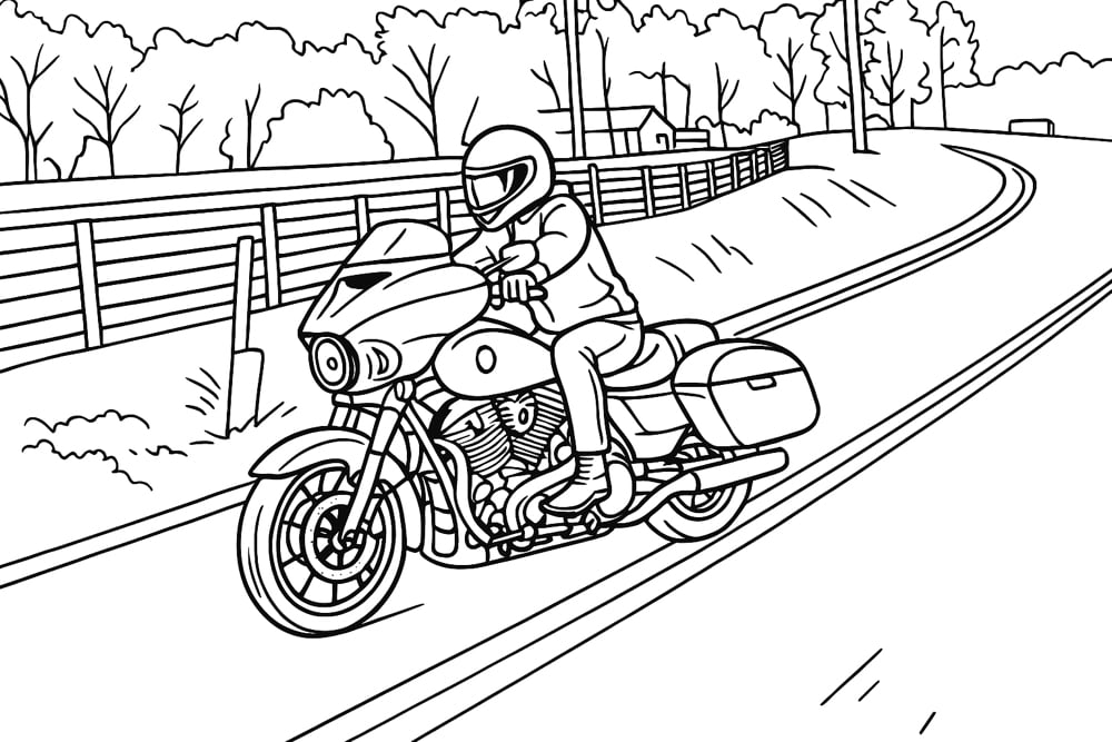 “Keep Ripping” Motorcycle Coloring Book 