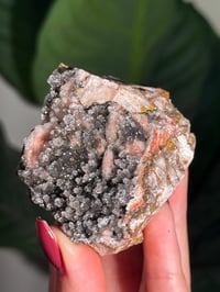 Image 3 of STALACTITE SUGAR DRUZY CHALCEDONY X MANGANESE -MOROCCO- R