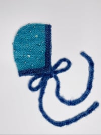 Image 2 of Sofie and Iris Turqoise and Dark Blue Beaded Bonnet