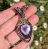Trapiche Amethyst in Antiqued Copper 